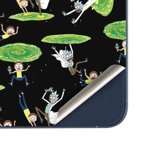 Adult Swim Rick and Morty Portal Pattern Galaxy A35 5G Skin
